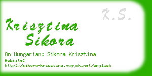 krisztina sikora business card